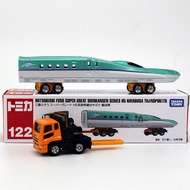 TOMY Domeka Alloy Car Model Japanese Version No. 122 Mitsubishi H5 Series Shinkansen Transporter Boy