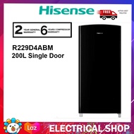 Hisense Fridge 200L RR229D4 Single Door Refrigerator RR229D4ABM