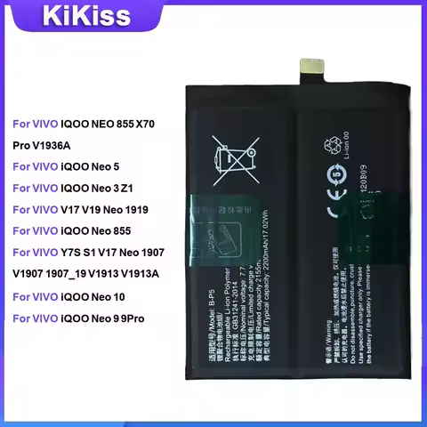 Battery For VIVO IQOO NEO 855 X70 Pro Neo 5 Neo 3 Z1 V17 V19 Neo 1919 Neo 855 Y7S S1 V17 Neo 1907 V1
