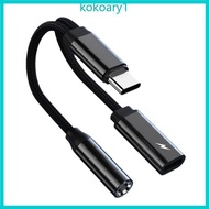 KOKO Type C to Audios and Charger Adapter Type C to 3 5mm Headphone and Charger Adapter HiFi Sound a