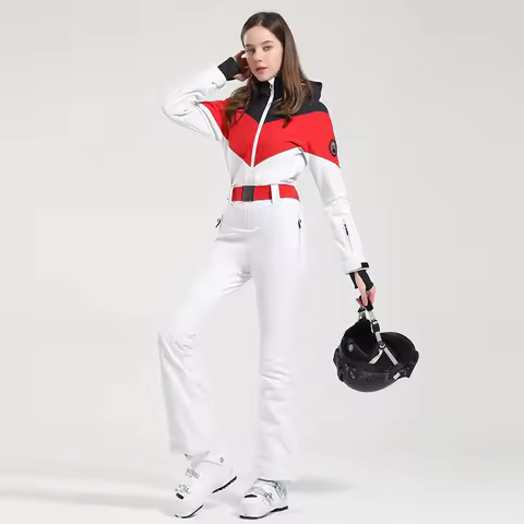 GSOU SNOW Ski Suits for Women Windproof Thick, Sports Snowboarding One-Piece Sets Insulation Waterpr