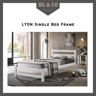 LYON Solid Wood Bed Frame Single Bed Frame Wood Single Bedframe Rangka Katil Single Kayu Katil Kayu Single Katil Bujang