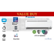 [READY STOCK] DAIKIN 1.0–.2.5 Standard Non Inverter Air Conditioner FTV-PB/PS Series R32 Built-in no