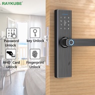 RAYKUBE Smart digital Keypad Door Lock Smart Card Digital Code Electronic Door Lock Home Security Mortise Lock