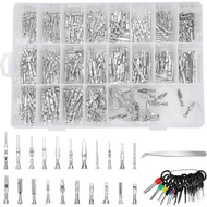Linkstyle 420PCS Connector Pins Terminal Kit, 21 Types Automotive Car Electrical Wire Terminal 1/1.5