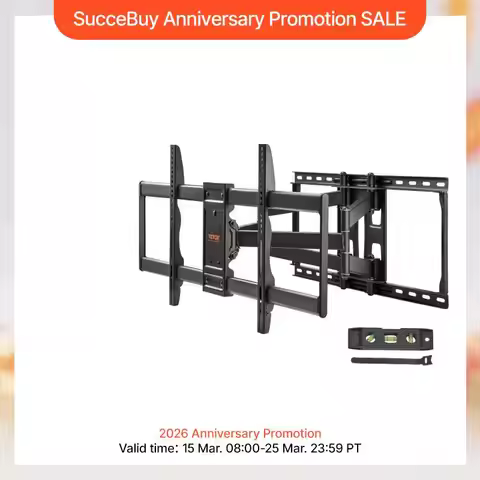 VEVOR Full Motion TV Mount Fit for Most 26-90in TVs Swivel Tilt Horizontal Adjustment TV Wall Mount 
