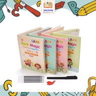 Sank magic practice Book 1 set contains 4 books + pen/ 4 pcs Sank Magic book children's writing lear