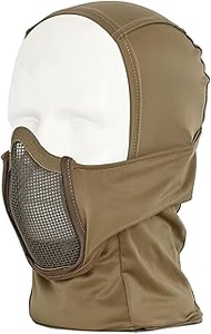 Tactical Balaclava Mesh Mask Ninja Style with Full Face Protection Airsoft Painball Mask Waterproof 