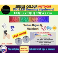 P10 Led Display Signboard/Running Board(OUTDOOR) FREE HOOKS [133(L) CM × 21(H) CM × 9(W)CM]