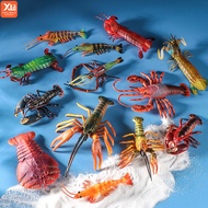 Sea Marine Animal Figures Ocean Creatures Action Models Figurine Lobster  Mantis shrimp Boston lobst