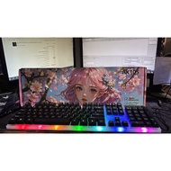 AK105 RGB Gaming Keyboard USB Full Size 104 Keys Colorful LED Lights