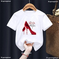 New Childern T-Shirt Funny Movie "The Devil Wears Prada 2" Graphic Print Tshirt Fashion Girls Summer