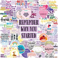 100PCS Cute Friendship Quotes Collage, Inspiring and Heartwarming Design for Memorable Moments Stick