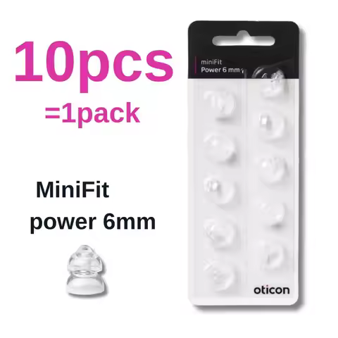 Pack of 10pcs Oticon MiniFit Power 6mm Ear Tip Double Dome Oticon Hearing Aid Dome for Oticon Mini R