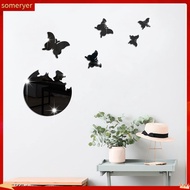 someryer|  Wall Sticker Exquisite Butterfly Wall Art 6pcs Butterfly Shape Acrylic Mirror Sticker Set for Home Decor Southeast Asian Buyers' Favorite