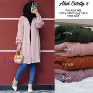 Alwy Cardy / Kardigan panjang rajut lengan balon / Bubble knit long