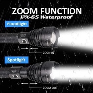 Super Powerful Light XHP90 LED  Flashlight Waterproof High Power Super Bright Long Range Heavy Duty 
