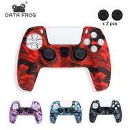 DATA FROG Silicone Case for PlayStation 5 Protective Cover Skin Joystick Thumb Stick Grips Cap for PS5 Controller