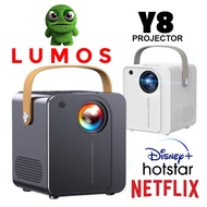 The projector 【Ship within24hour】LUMOS Projector Y8 Mini 6000 Lumens HD 1080P 4K WiFi LED Android Mini Projector YJ35