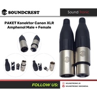 Canon XLR SOUNDCREST Male + Female Connector PACKAGE AMPHENOL model