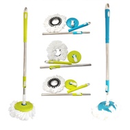 Tongkat Handle Pel + Kain Spin Mop Alat Pel Lantai Set Mop Stick Kain Refill Spin Mop Serbaguna