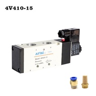 High Quality DC 12V 24V Pneumatic Solenoid Valve 4V410-15 Muffler 4mm 6mm 8mm 10mm 12mm Quick Fittin