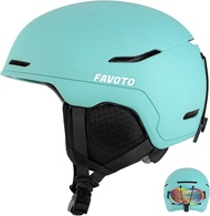 Favoto Ski Helmet Black - Snowboard and Winter Sports Helmet for Snowboarding Cycling Snowmobile - W