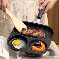 3 IN 1 Non Stick Breakfast Frying Pan Non Stick Square Frying Pan Split Grill Frying Pan Omelette Pa