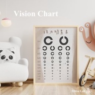 視力檢查表 兒童學習掛報 | 兒童房佈置 掛報 海報 台灣設計
