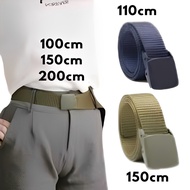 Men's Belt 110cm, 150cm, 200cm Nylon Canvas Tactical Belt Quality Fashion Accessories