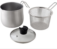 現貨🇯🇵日本Arnest  14cm 2.1L 不鏽鋼多功能鍋（附瀝水架） 炸物用亦可