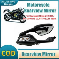 Motorcycle Rearview Mirror for Kawasaki Ninja 250 R25 Cbr 250 R15 V3 R15 V2 Cbr 150R Motorcycle Side