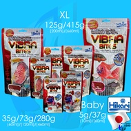 Hikari VibraBites Baby / XL อาหารปลาเร่งสีสด รูปทรงหนอนแดง เหมาะกับปลาเขตร้อน อาหารปลากัด ปลาปอม หาง