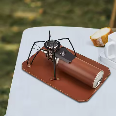 Handmade Pedestal Pad Gas Tank Protective Leather Sleeve Portable Gas Stove Pad for SOTO 310/340 Spi