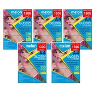 Melon กระดาษสติ๊กเกอร์ผิวมันเงา 130แกรม A4 กันน้ำ (50 Sheets) GLOSSY STICKER