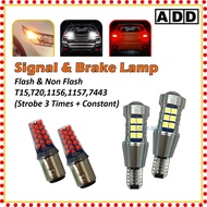 【2pcs】Car Reverse Light Bulb,Signal & Brake Lamp,Flash & Non Flash T15,T20,1156,1157,7443 (Strobe 3 