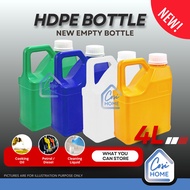 4L HDPE Jerry Can Water Container Petrol Storage Bottle Tong Air Minyak Plastik with Handle Liquid S