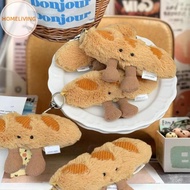 Cartoon Baguette Plush Keychain - Soft Plush Charm for Bags and Decor