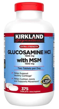 Kirkland Glucosamine HCI Extra Strength with MSM 375 Tablets