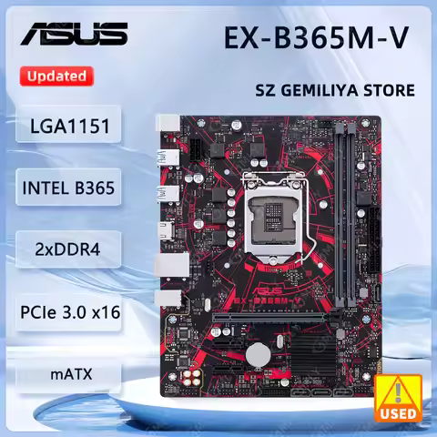 ASUS EX-B365M-V Motherboard LGA1151 Intel B365 DDR4 64GB For i7-8700T i5-9400F i3-8100T G5500 cpu PC