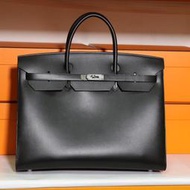 『RP精品』HERMES 愛馬仕 so black 外縫 Birkin 40 BOX皮 黑色 銀扣 柏金包 手提包