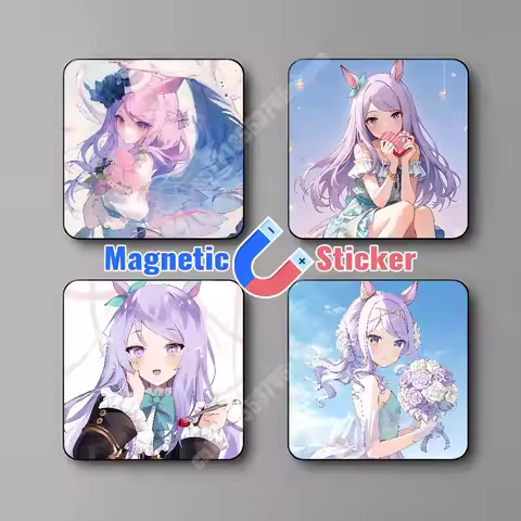 Mejiro McQueen UmaMusume Magnetic Sticker Reusable Fridge Decal for Metal Surfaces Magnet Marker