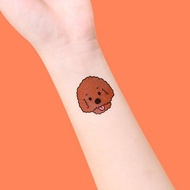 刺青紋身貼紙 / 咖啡 貴賓狗 Surprise Tattoos
