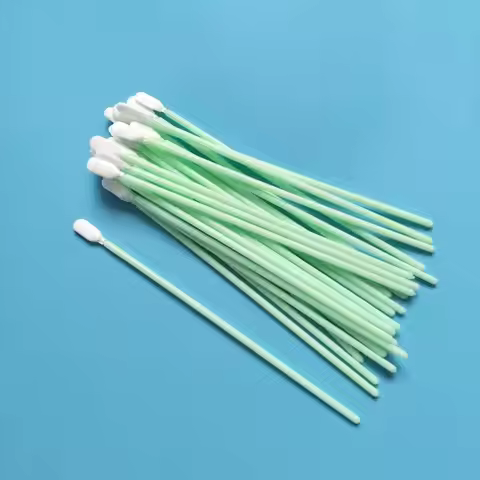 100Pcs/Bag Cleanroom Polyester Swabs Dust-free Anti-static Cleaning Q-tips For Fiber Laser Machine F