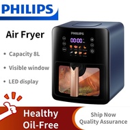 Philips Air Fryer 8L Smart Touch Screen 1350W Air Fryer Oven Oil Free Fryer Visible Window With appointment function