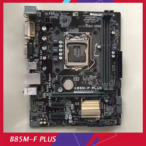 For ASUS Desktop Motherboard B85M-F PLUS DDR3 LGA1150 B85 Solid State Motherboard Perfect Test Good 