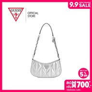 GUESS กระเป๋า รุ่น GY966317 ALDINA TOP ZIP SHOULDER BAG สีเงิน