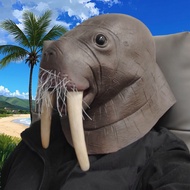 NEW Walrus Latex Animal Masks Halloween Cosplay Costume Sea Lion Masks Halloween Carnival Dress Up P