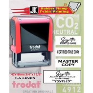 SELFINKING STAMP TRODAT 4912 LASER ENGRAVE MACHINE MADE STAMP