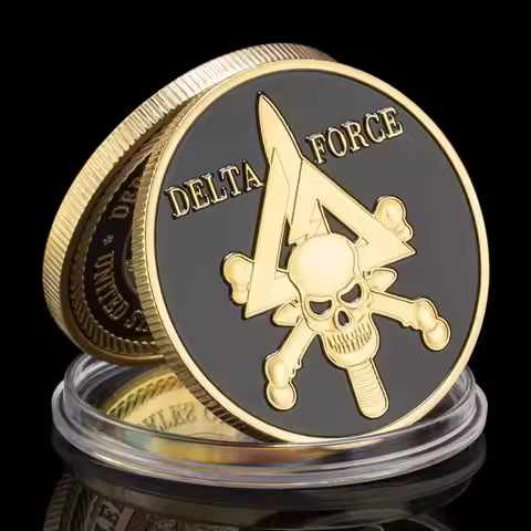 United States Delta Force Souvenir Golden Plated Coin Department of The Navy Collectible Challenge C